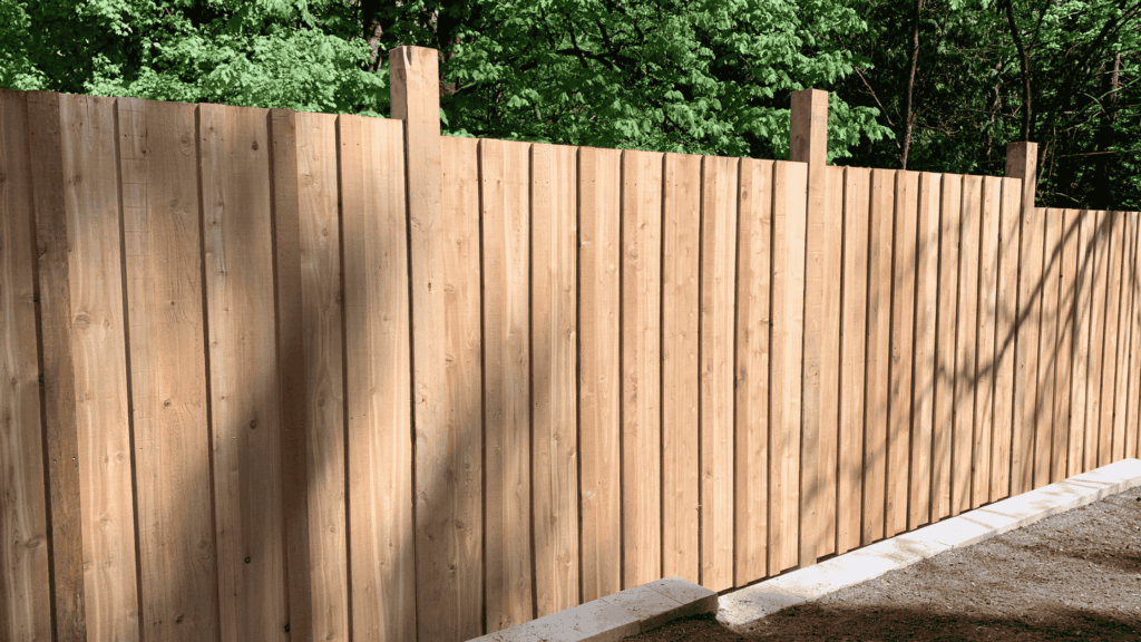 wood fence installation