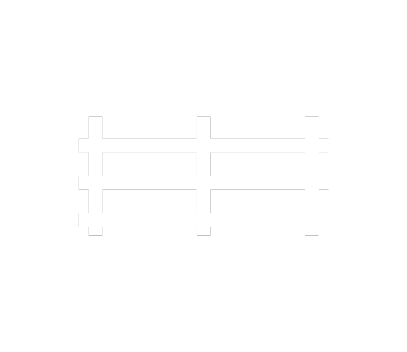 Three-rail farm fence icon
